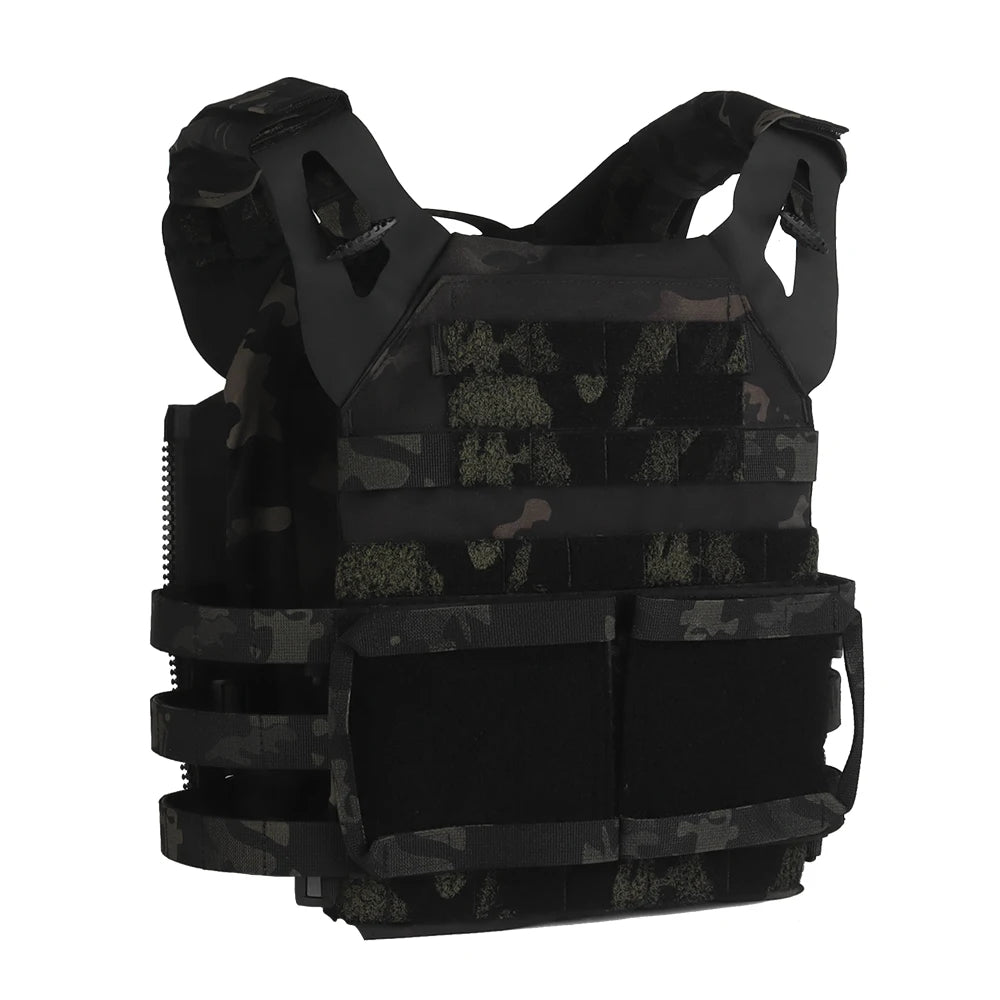 Wosport JPC 2.0 Tactical Vest Modular Quick Release Adjustable Cummerbund Rear Zipper Panel Mount for Airsoft Tactical Games