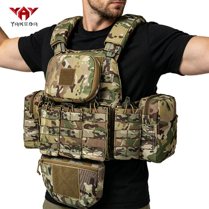 YAKEDA Multi functional Hunting Tank Top MOLLE System Shoulder Straps Adjustable, Detachable, and Removable
