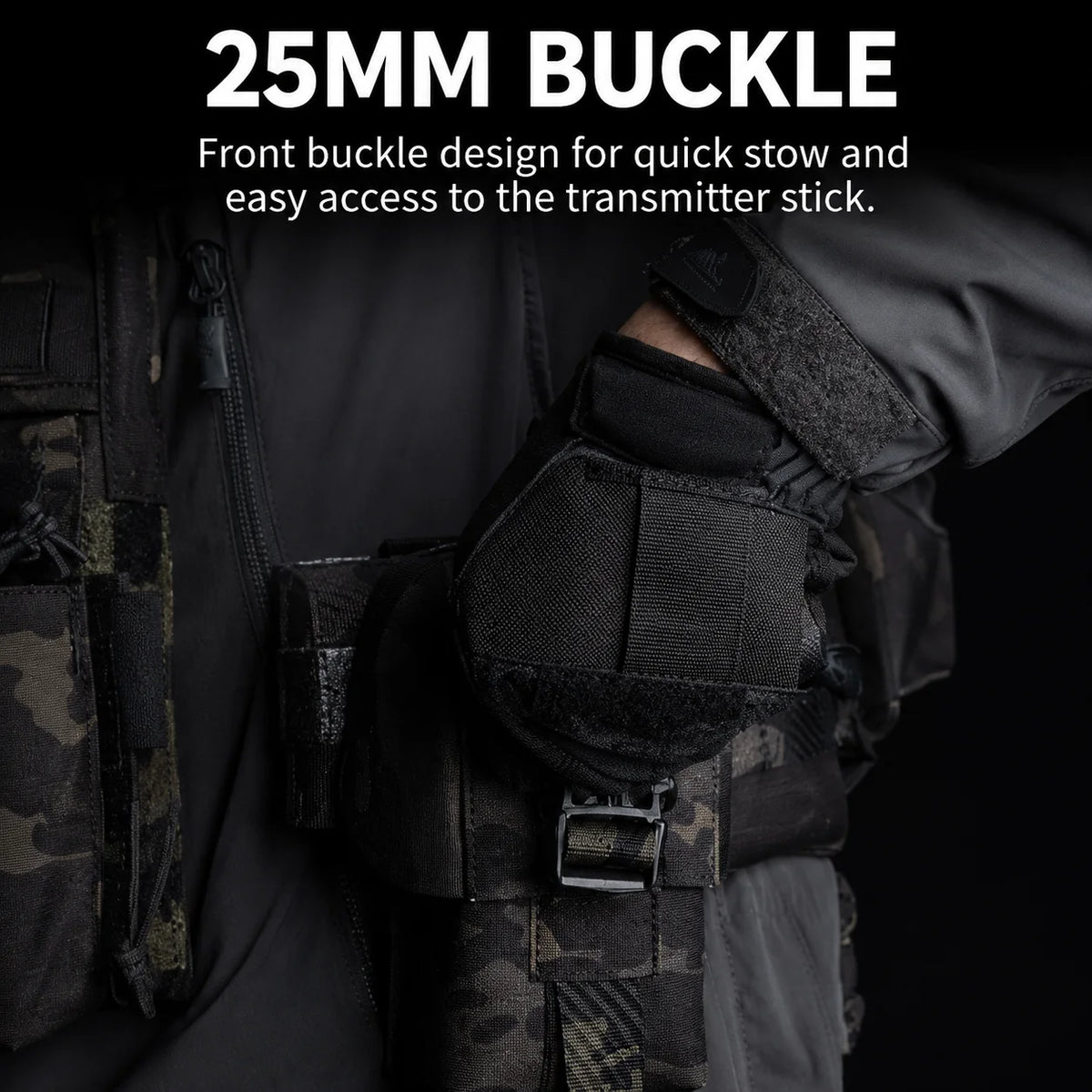 Tactical FPV Drone Fast Deploy Pouch MOLLE Quick Access Carrier Bag Remote Controller Storage Bag for Outdoor Training Gear Kit