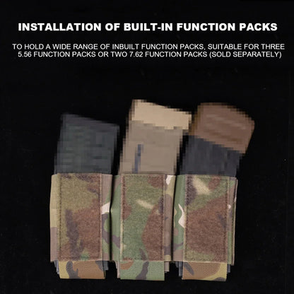 Tactical Vest Front Panel Fit For 5.56 7.62 Magazine Pouch  Hunting Vest G-Hook Expansion Conversion Board Accessories