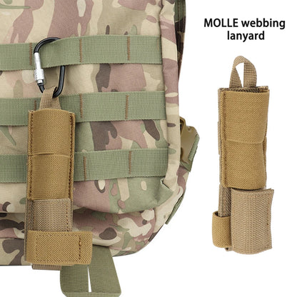 Nylon Radio Antenna Pouch, Portable Cylindrical Storage Bag with MOLLE Strap & Hook-and-Loop Strap for Walkie Talkie Antenna