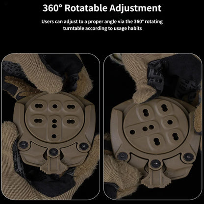 360 Degree Rotatable MOLLE Adapter Mount Tactical Gear Belt Attachment Bracket for Vest Waist Belt Outdoor Equipment