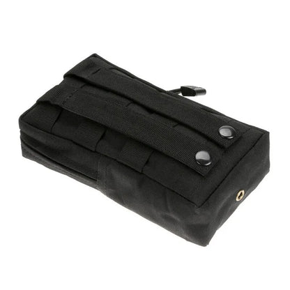Outdoor Tactical Molle Waist Bag 1000D Oxford Black Storage Fanny Pack for Hunting Backpack Tactical Vest Attachment