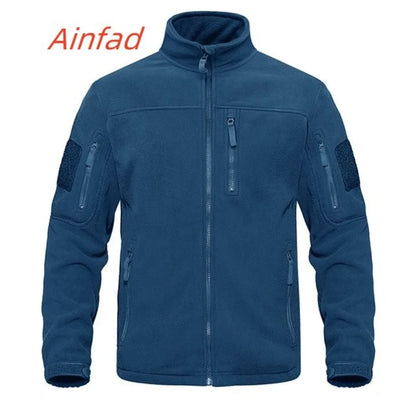 Hunting Autumn Winter Men's Stand Collar Fleece Coat Jacket Thermal Mid-Rise Jacket