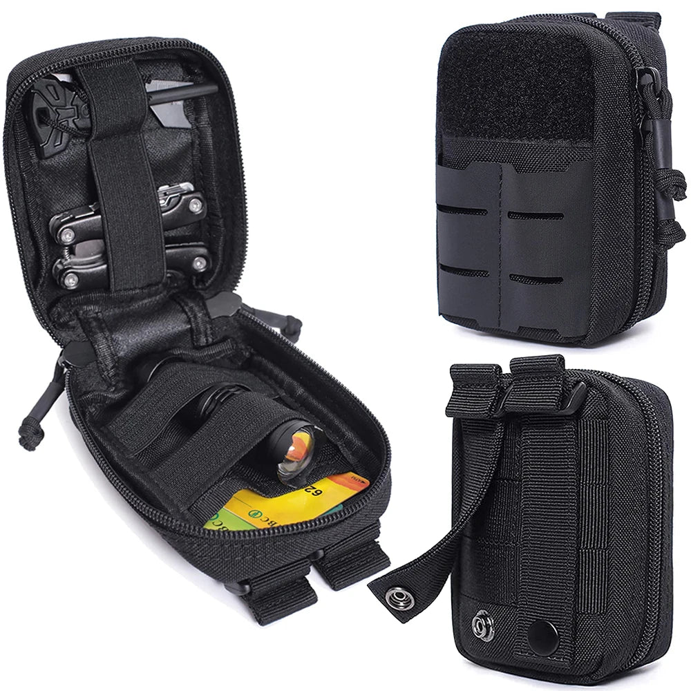 Tactical Small Molle Admin Pouch EDC Utility Duty Belt Pouch Gadget Waist Pack Medical Organizer Bag Wallet Purse