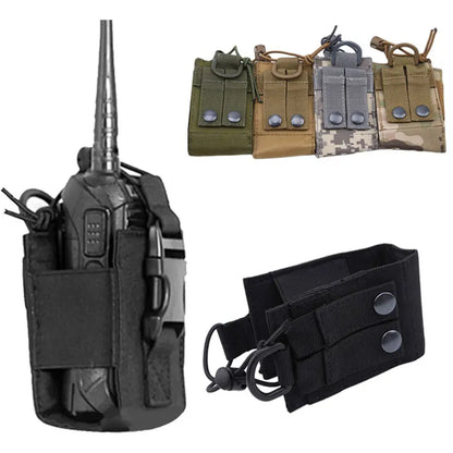 2024 Radio Pouch Hunting Walkie Talkie Holder Interphone Hanging Bag Oxford Molle Nylon Magazine Pouch Pocket Caza