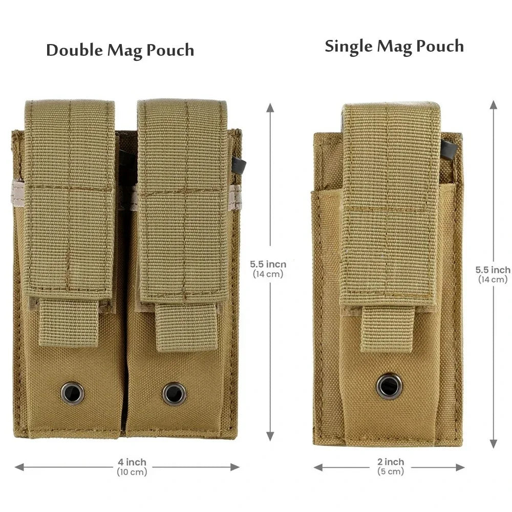 9Mm Morley Magazine, Double Pistol Mag Case, Tactical Vest Bag, Outdoor Hunting Flashlight Holder, Multi-tool Fanny Pack