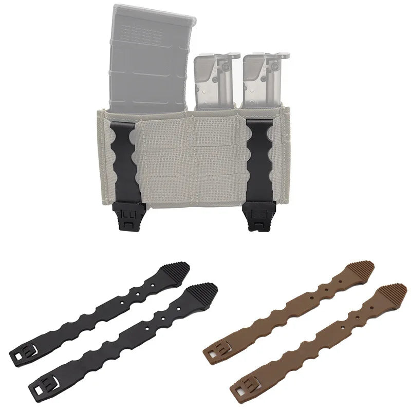 2pcs,MOLLE Tactical Fixing Clip Outdoor Hunting Accessory Nylon Quick Release Strip Fits For Magazine Pouch Backpack Vest