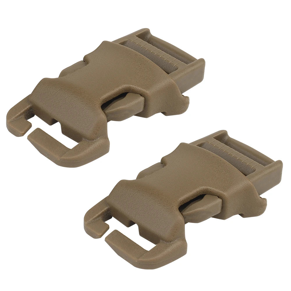 2Pcs Detachable Tactical Compression Buckles Outdoor Safety Lock Clips For Hiking Backpack & Tactical Vest