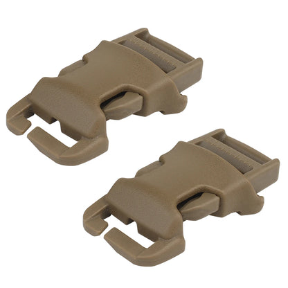 2Pcs Detachable Tactical Compression Buckles Outdoor Safety Lock Clips For Hiking Backpack & Tactical Vest