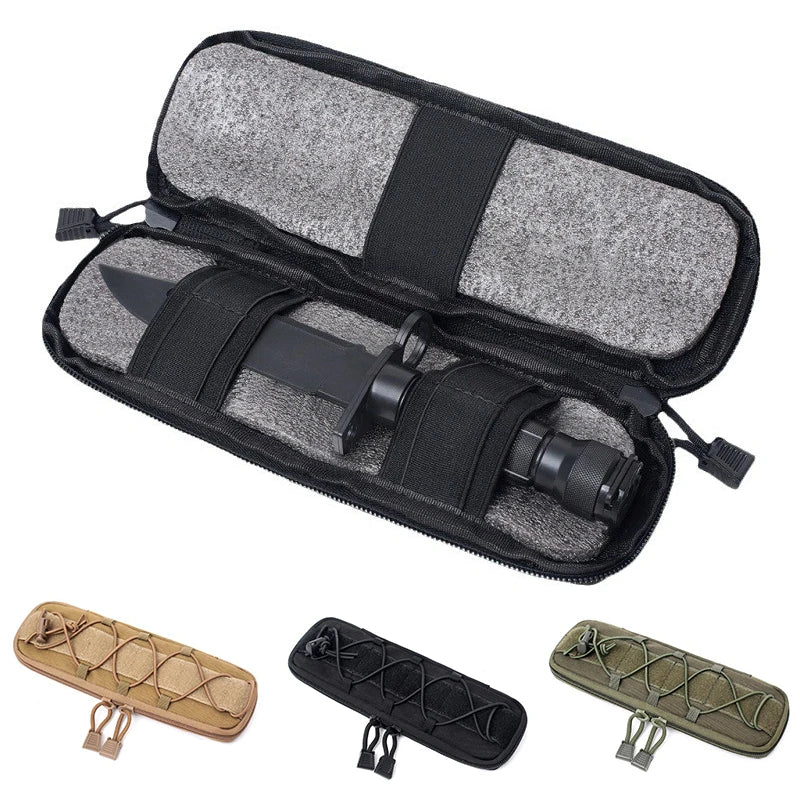 Tactical Molle Multi-Functional Edc Knife Set Nylon Knife Pouch Suitable Outdoor Activities Hiking Hunting Accessories
