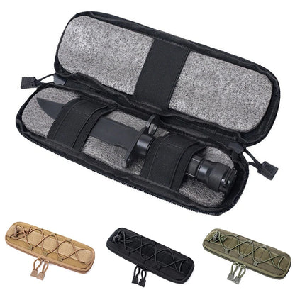 Tactical Molle Multi-Functional Edc Knife Set Nylon Knife Pouch Suitable Outdoor Activities Hiking Hunting Accessories