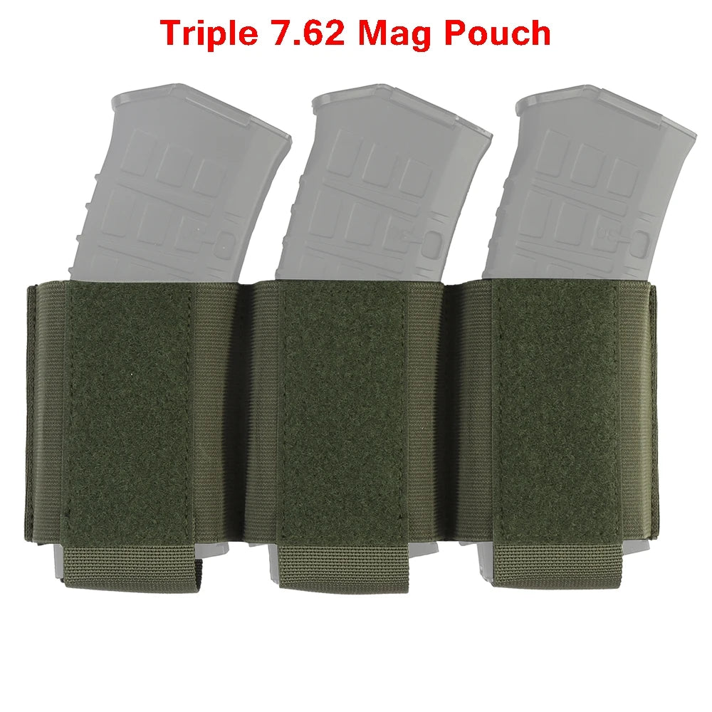 Hunting Triple Magazine Pouch 5.56 7.62 Single Double Triple Magazine Bag for AK47 AR15 Tactical Vest Rig Holster for Shooting