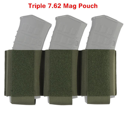 Hunting Triple Magazine Pouch 5.56 7.62 Single Double Triple Magazine Bag for AK47 AR15 Tactical Vest Rig Holster for Shooting