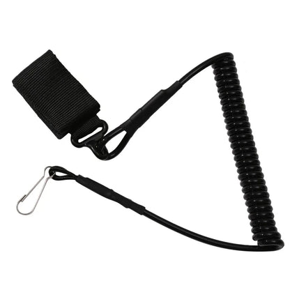 Anti-lost Elastic Lanyard Rope Oxford Spring Safety Strap Gun Rope For Key Ring Chain Flashlight Hunting Accessories