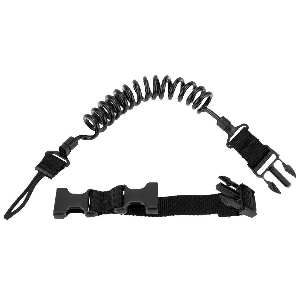 Military Tactical Lanyard Multi-purpose Spring Lanyard Pistol Secure Lanyard Rifle Sling Strap Shooting Hunting Gun Accessories