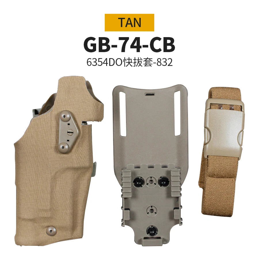 6354DO Tactical Gun Holster for Glock G17 G19 Compatible With X300 Lights Holster QLS Quick Mount Adapter Leg Shroud Drop Men