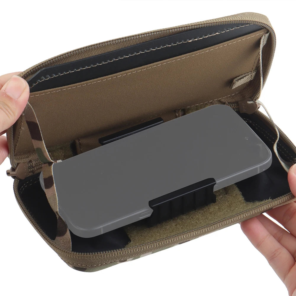 Tactical Universal  Phone Pouch K-Type EUD Phone Navigation Board  Outdoor Sport Smartphone Protective Case Hunting Vest Gear