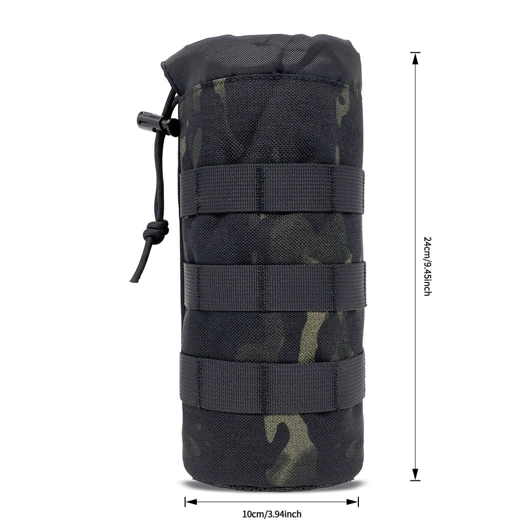 New Tactical Molle Water Bottle Bag Cup Holder Outdoor Camping Hiking Cycling Fishing Hunting Water Bottle Travel Kettle Carrier