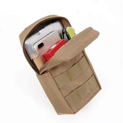Multifunctional Tactical Pouch Durable Oxford EDC Molle Waist Belt Zipper Tool Bag for Outdoor Sports Hunting Hiking