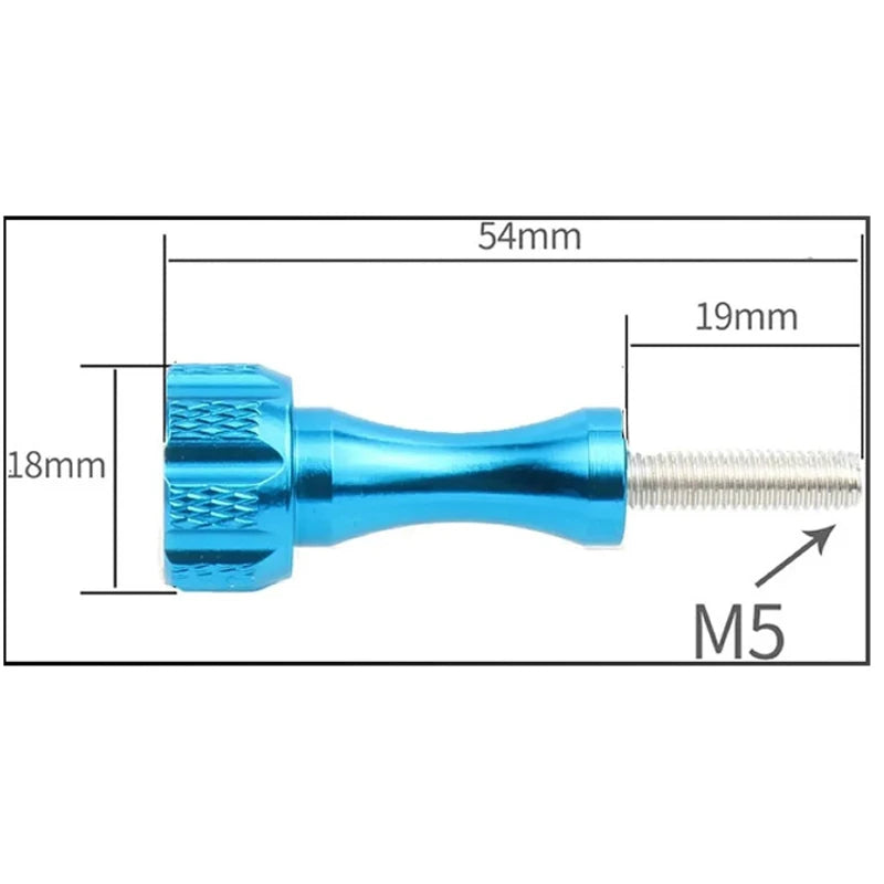 Aluminum Bolt Nut Thumb 1/4 Screws Mount for GoPro 13 12 11 10 9 8 DJI Osmo Action 5 6 Pro 4 Insta360 X6 X5 X4 Camera Accessory