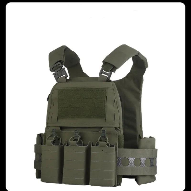 V5 PC Quick Dismantling Tactical Vest with Triple Pack Built in Clipper and Multi Functional MOLLE Outdoor Hunting Equipment