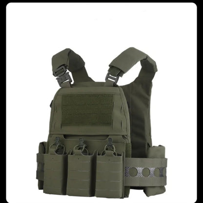 V5 PC Quick Dismantling Tactical Vest with Triple Pack Built in Clipper and Multi Functional MOLLE Outdoor Hunting Equipment