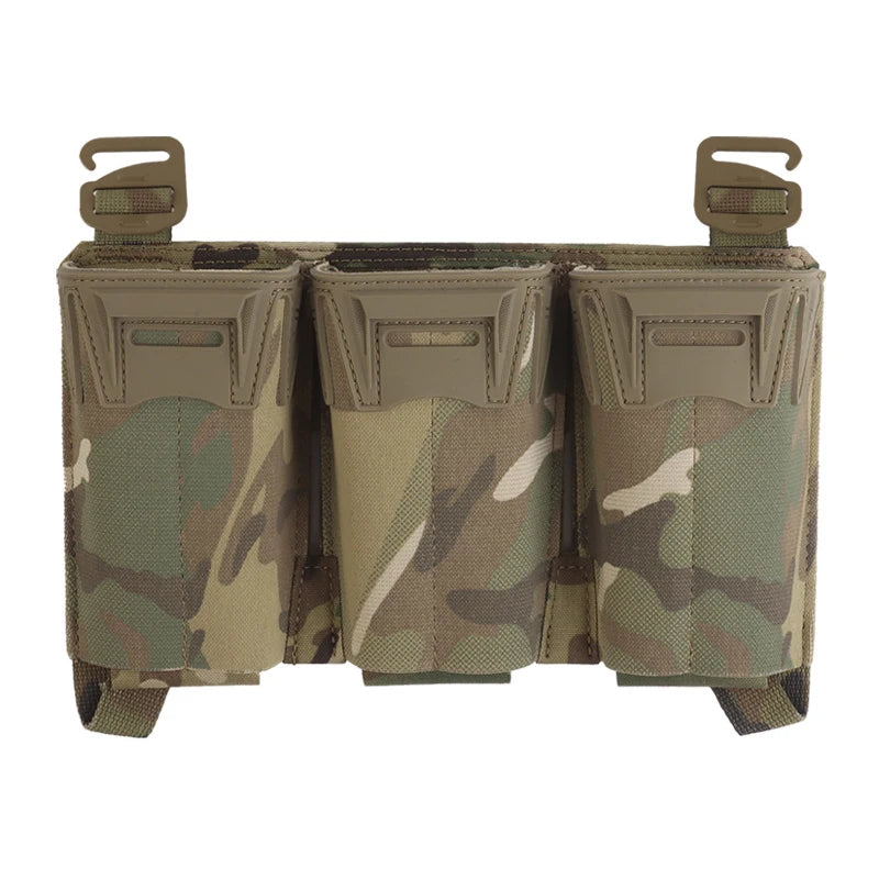 Tactical K-Zero Plate Carrier MOLLE Front Storage BagMulti-Caliber 556 9MM Triple Mag Pouch And Outer Layer Admin Pouch