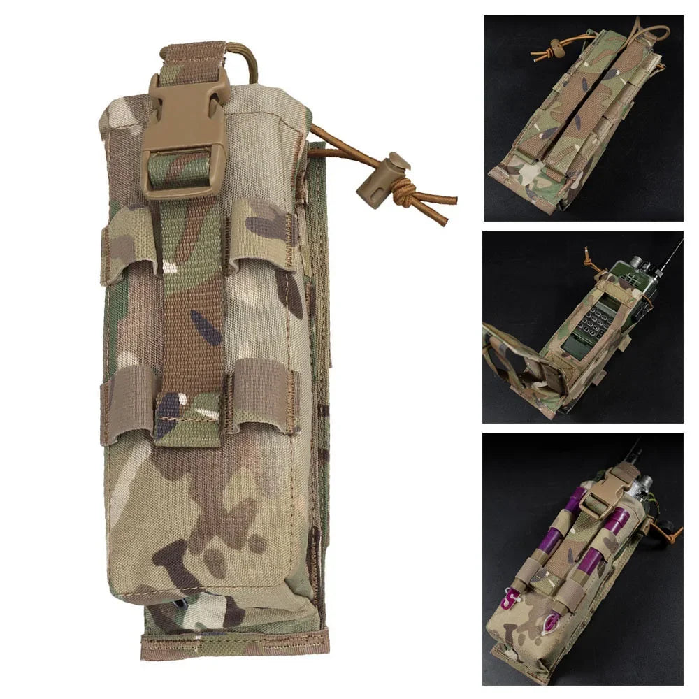 PRC 152 Drop-down Radio Pouch MBITR Walkie-Talkie Bag Outdoor Tool MOLLE Belt Pouches for Hunting Vest Plate Carrier
