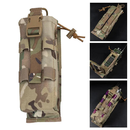 PRC 152 Drop-down Radio Pouch MBITR Walkie-Talkie Bag Outdoor Tool MOLLE Belt Pouches for Hunting Vest Plate Carrier