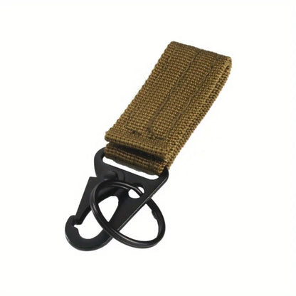 3pieces Tactical Nylon Webbing Buckle Carabiner Molle Belt Clip Key Buckle, Suitable for Outdoor Sports