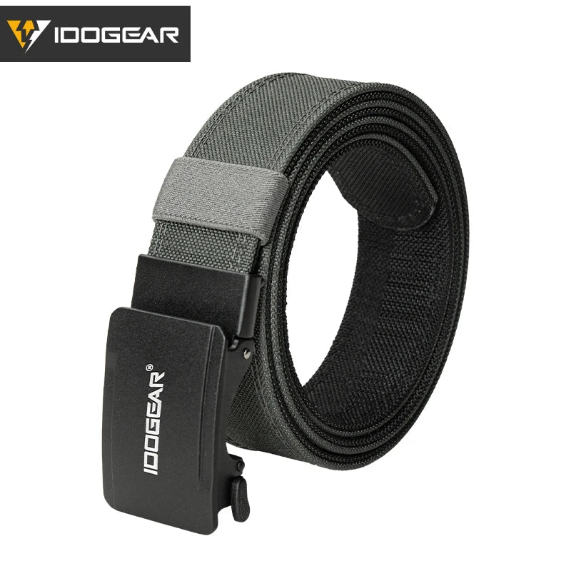 IDOGEAR Tactical 1.5” Belt 1000D Nylon with Slide Buckle for Men No Holes Adjustable Trim to Fit 3449