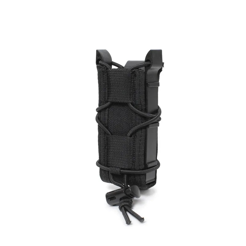 Tactical Magazine Pouch 9MM Pistol Single Mag Bag Molle Flashlight Pouches Torch Holder Hunting Knife Holster Shooting Airsoft