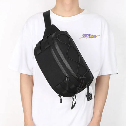 OZUKO Running Fanny Pack Men's Waist Bag Fashion Chest Pack Outdoor Sports Belt Bag for Teenager Waterproof Men Waist Bags