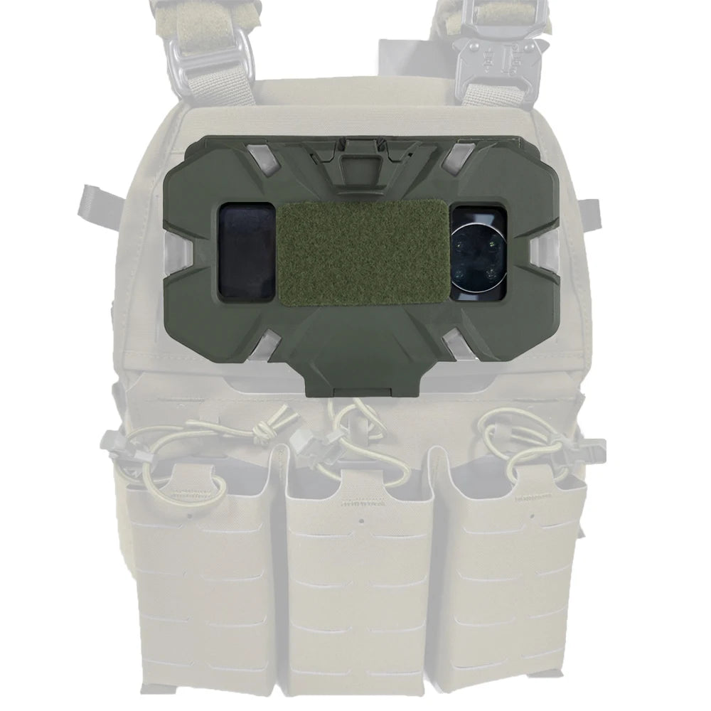 Tactical Plate Carrier MOLLE Phone Holder,Folding Navigation Board,Cellphone Hold Gear,Airsoft Hunting Vest Chest Rig Accessory
