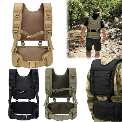 Outdoors Training Belt Multifunctional Airsoft Paintball Molle Oxford Cloth Combat Assault Vest for Outdoor Activities