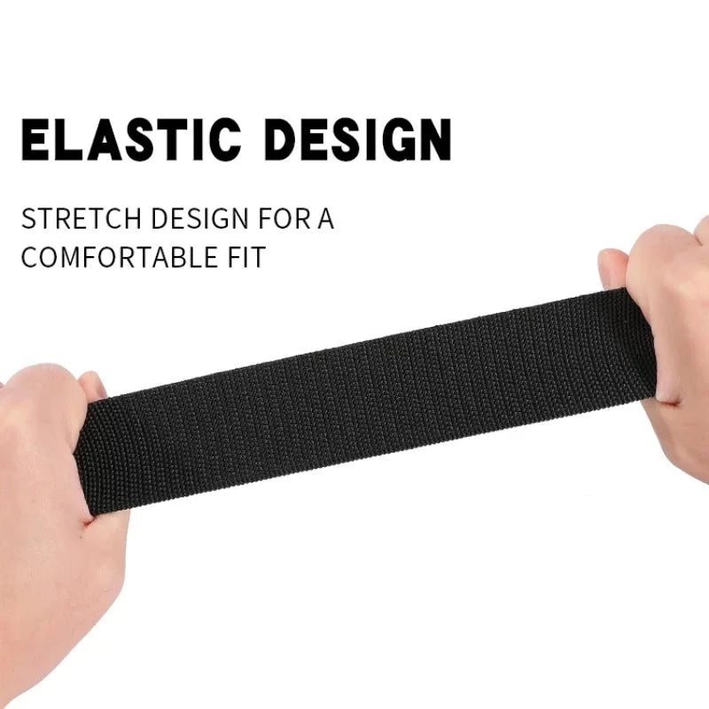 New Tactical Belt Magnetic Buckle Quick Release Elastic Belt Casual Nylon Tooling Training Belt Men's Trousers Belt