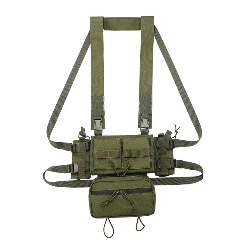 MK3 Mini Tactical Chest Rig Spiritus Airsoft Hunting Vest Ranger Combat Paintball Vest w/ 5.56 7.62 Magazine Pouch Accessories