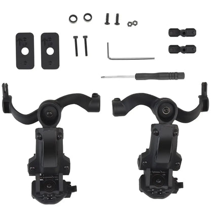 BOOIU Tactical Headset Holder Fast Helmet Rail Mount Adapter Multi-Angle Rotation Pickup Headphone Bracket OPS CORE ARC/Wendy