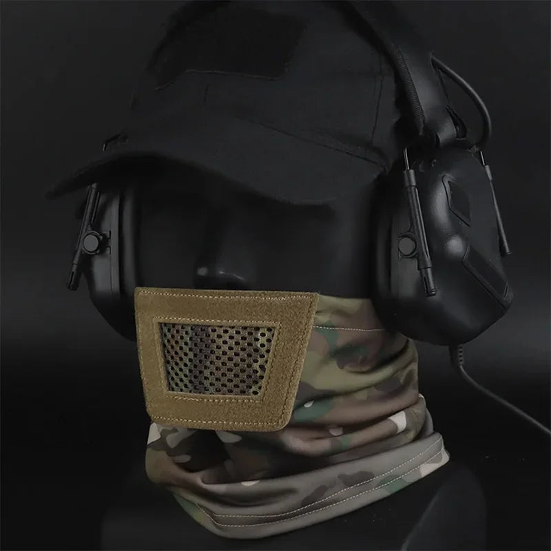 Folding Protective Knight Mask Padded Mesh Breathable Half-face Sport Mask Party Camping Outdoor Portable Breathable Face Mask