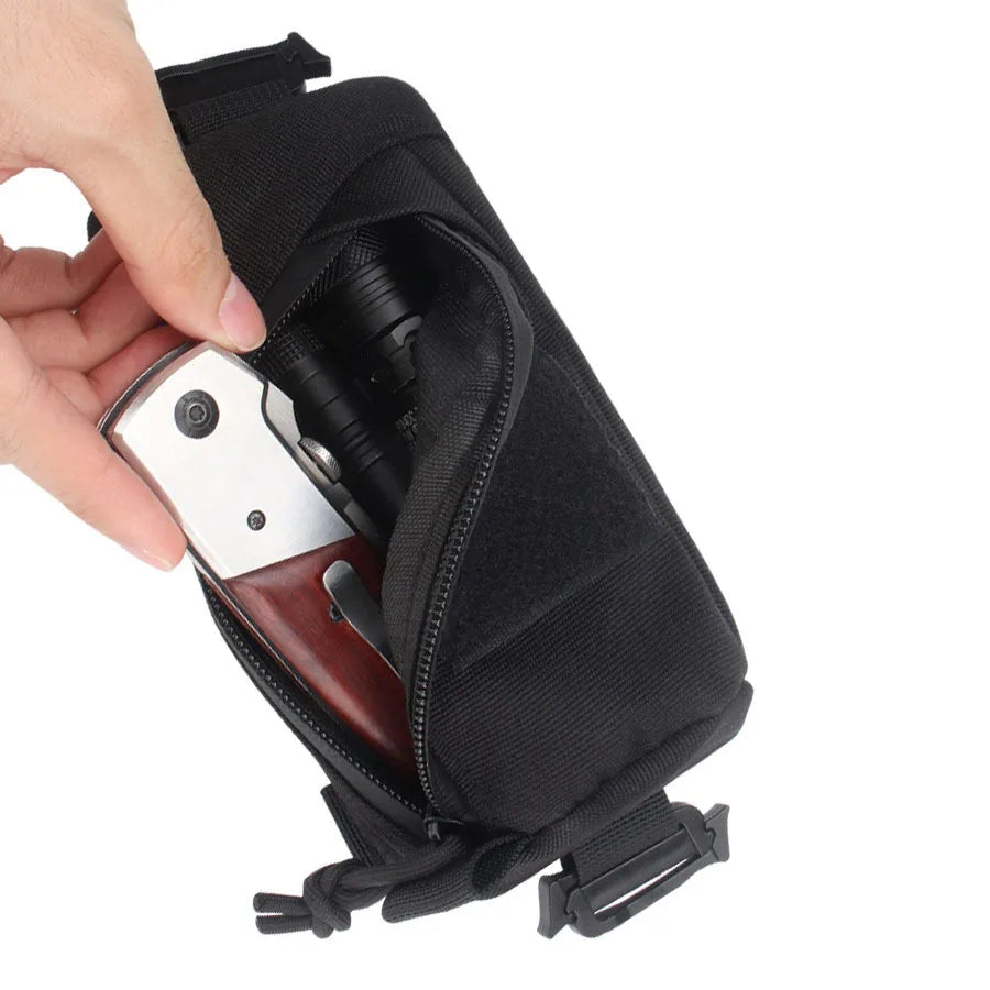 Outdoor Emergency EDC Pouch Molle Tactical Waist Bag Phone Pack Sports Climbing Running Accessories Tool Hunting Bags
