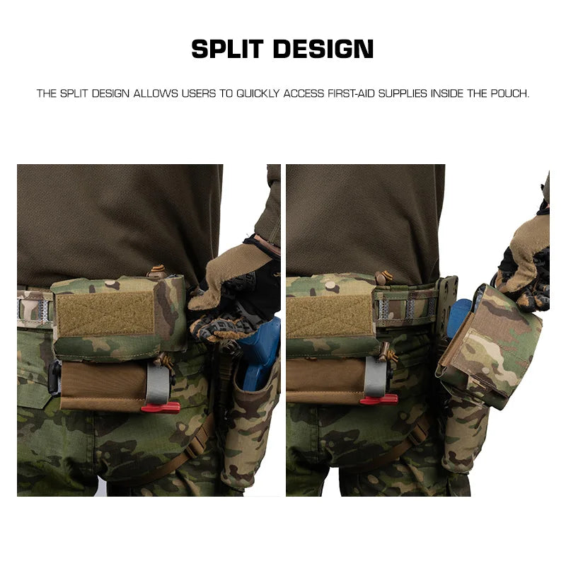 Tactical IFAK Compact Trauma Pouch MOLLE Medical Bag First Aid Kit for Outdoor Hunting Camping Hiking