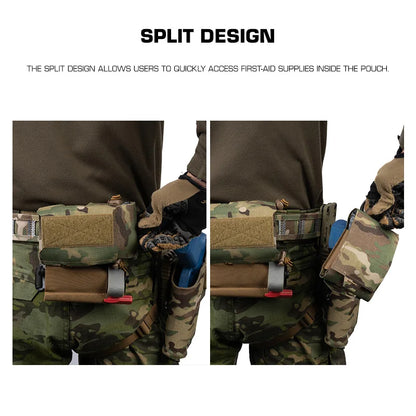 Tactical IFAK Compact Trauma Pouch MOLLE Medical Bag First Aid Kit for Outdoor Hunting Camping Hiking