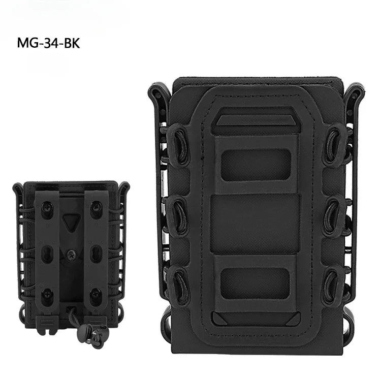Tactical Magazine Pouch Molle for Ar15 M4 5.56 7.62mm Scorpion Fast Mag Quick Release Mag TPR Holster Adjustable Case Box