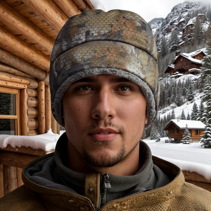 Men's Three-in-One Fabric Jetstream Insulated Beanie Winter Hat Thermal Cap for Cold Weather
