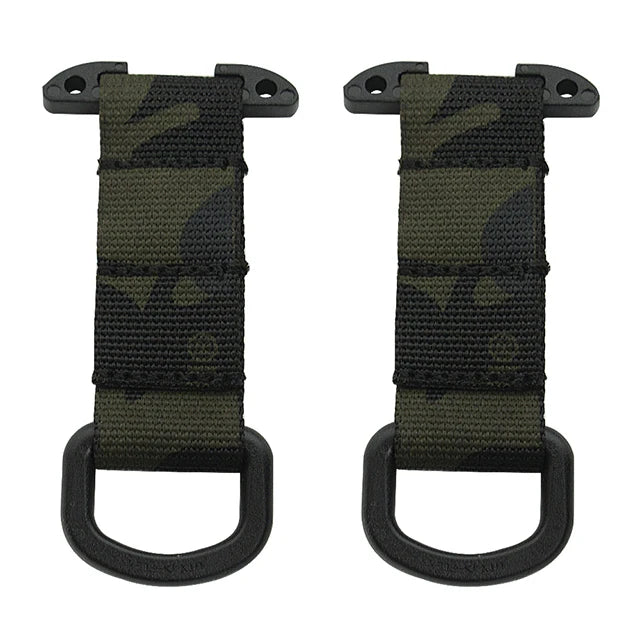 Tactical Molle Clip D Ring Hook T-mount Bar Hanging Belt Hunting Vest Plastic Carabiner Glove Clip Key Holder Battle Accessories