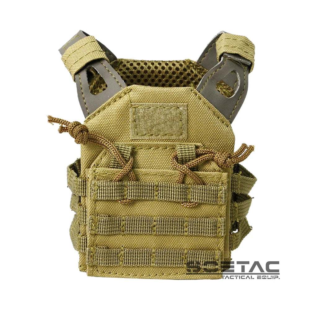 Paintball Mini Molle Vest Adjustable tactical accessory Kitty Camo Doll Carrier Decorative Tactical Gear Beer Vest 600D Nylon