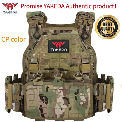 YAKEDA Tactical Vest 6094 Fast Detachable Light Laser Cut Outdoor Hunting Black Gear Carry Vest of High Quality 1000D Nylon