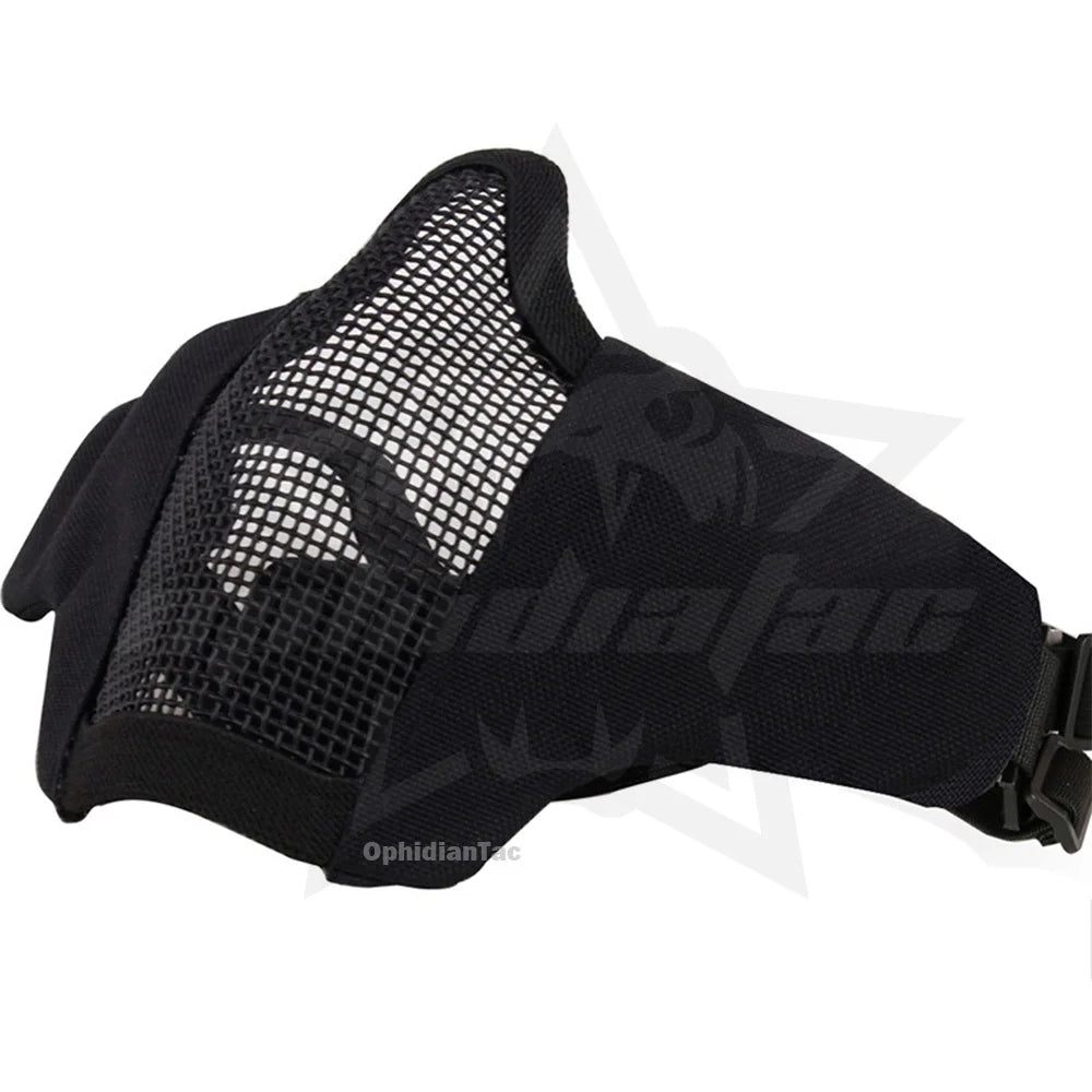 Outdoor cycling mask carbon steel mesh breathable half face mask CS field protection mask