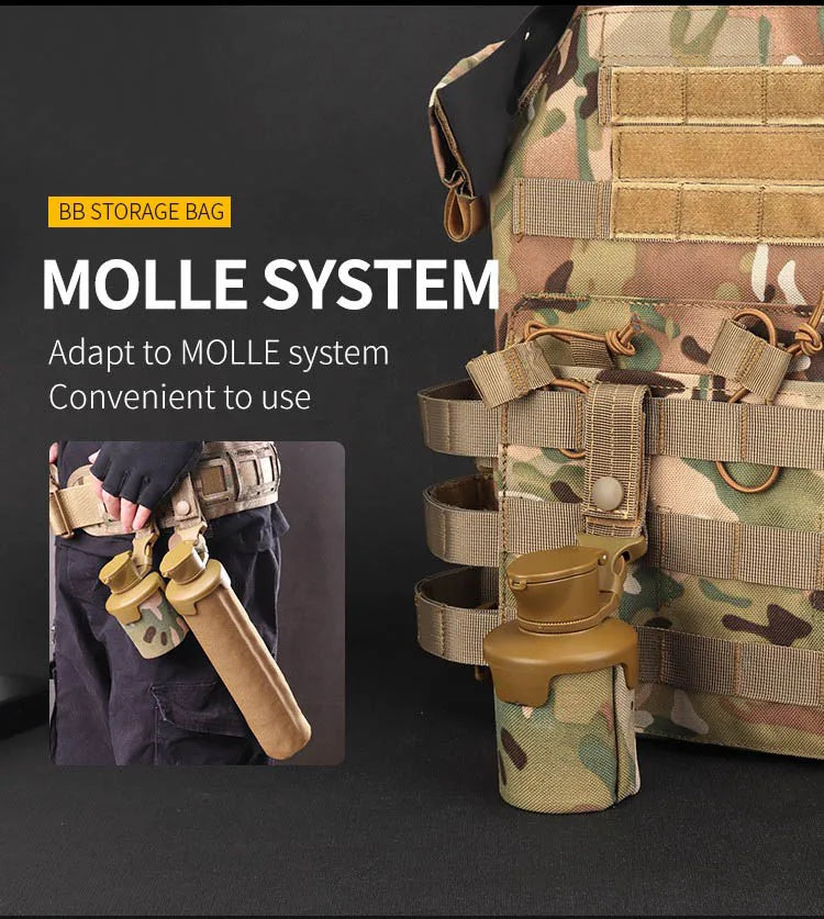 Foldable BB Storage Bag Tactical Magazine Molle Pouch System Paintball Accessories Shooting Organizer